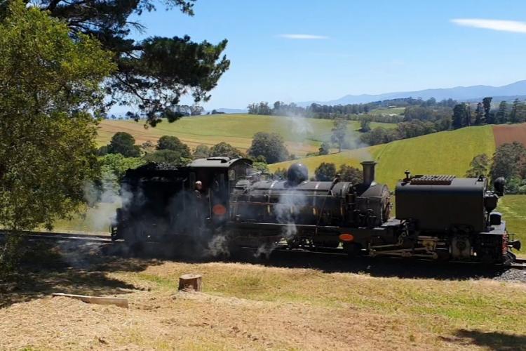 Puffing Billy going past